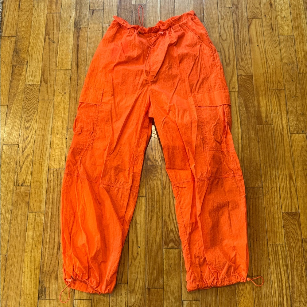 Orange cargo pants